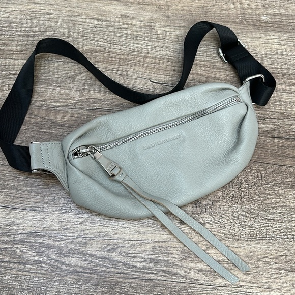 Aimee Kestenberg Bum Bag Fanny Pack Leather Gray - Picture 2 of 9